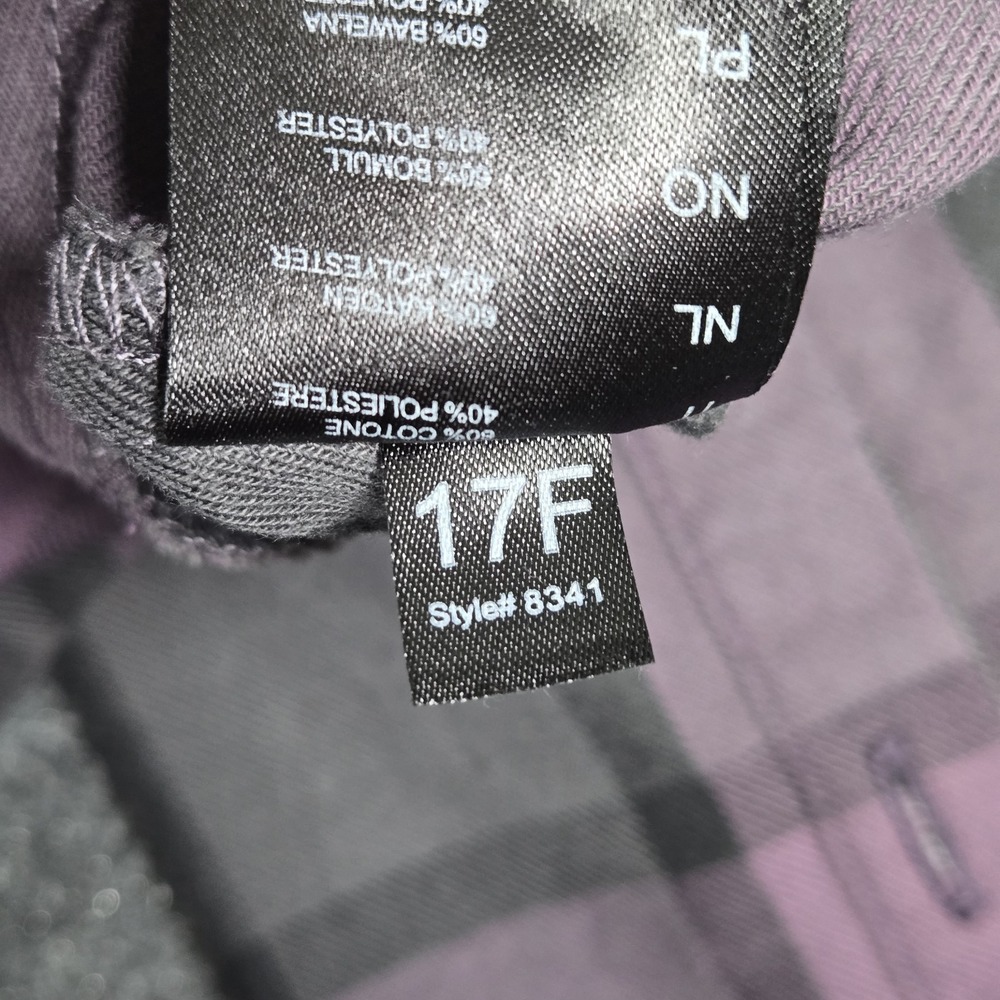 Kuhl Rukus Women's Plaid Flannel Pullover Shirt Size Large Purple Pockets Hiking - Picture 14 of 14